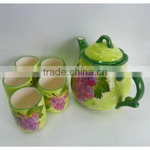 Beautiful Design Wholesale Ceramic Tea Pot Set thumbnail-1