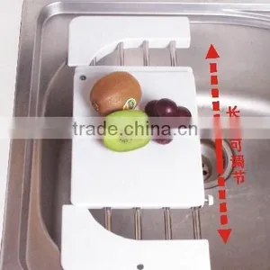 Retractable Stainless Steel Sink Racks With Chopping Board thumbnail-1