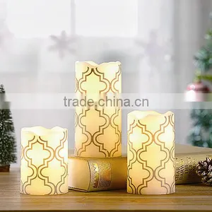 S/3 Pillar Candles LED Christmas Decorative Candles thumbnail-1