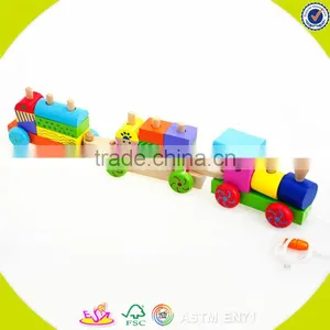 Wholesale Hot Baby Wooden Train Blocks Toy Diy Creative Kids Wooden Train Blocks Toy W04A067 thumbnail-6