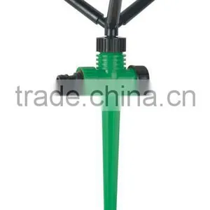 ADJUSTABLE CS-3015 Rotating 3 Arm Sprinkler With Plastic Spike Plastic Lawn Sprinkler thumbnail-1