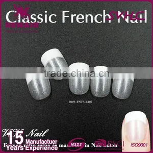 24pcs Set Lady Artificial False Nails Tips Color Edge Opposite French Fake Nail thumbnail-3