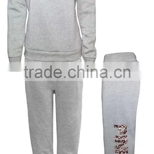 Ladies Leopard Print & Off Shoulder Black Tracksuit Jessica Wright Celeb Joggers thumbnail-4