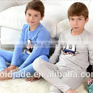 100% Cotton Kids Pajama Blank Boys and Girls Shirts+pants Pajama Sleepwear Baby Pajamas thumbnail-4