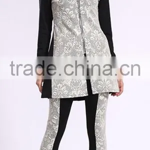 2014 New Arrival Women Hit Color Stitching Zipper Suit Designer Blazers thumbnail-2