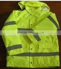 Hi Vis Safety Yellow Workwear Reflective Jacket thumbnail-1