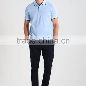 MGOO Excellent Cotton Spandex Polo Shirt Three Buttons Plain Dry Fit Golf Polo Shirts For Men thumbnail-4