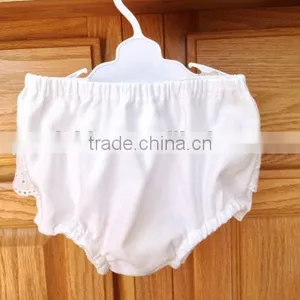 White Baby Cotton Underwear Diaper Cover Baby Girl Panties With Lace thumbnail-2