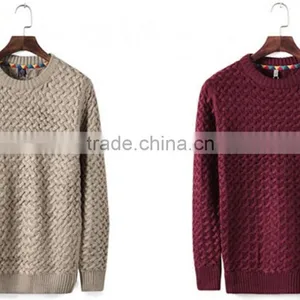 Crew Neck 3D Pattern Fashion Sweater for Men thumbnail-1