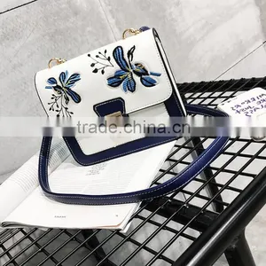 Zm50334b Embroidery Ladies Flower Bags Handbag New Modle Joker Trendy Women pu Leather Bag thumbnail-3