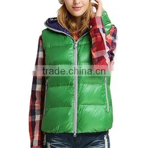 2015 Hot Sell Breathable Outdoor Woman Down Vest With Hoodie thumbnail-4