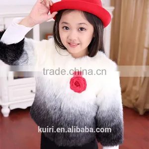 New Children Faux Fur Coat Autumn Winter Full Sleeve Coat Girl's Warm Coats Baby Short Patchwork Outerwear Thick Girl Clothing thumbnail-1