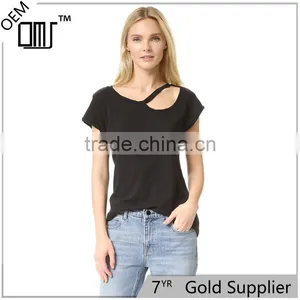 Short Sleeve Wholesale Cotton t Shirt Plain Women Simple Clothing thumbnail-1