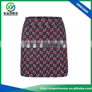 Latest Design Sublimation Fashional Ladies Fitted Pencil Golf Skort thumbnail-1