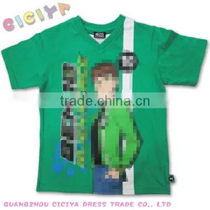 2014 Ben10 Designed Short Sleeve Boy T-shirt With Carton Printing thumbnail-1