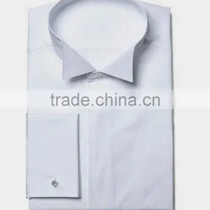 Wing Tip Collar French Cuff Mens Tuxedo Dress Shirts thumbnail-2