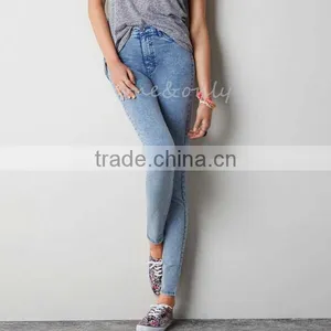 Hot Women Cotton Denim Jegging Trousers Charming Female Skinny Pants P0030 thumbnail-2