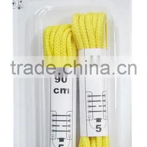 Yellow Fabric Round Polyester Shoe Laces thumbnail-1