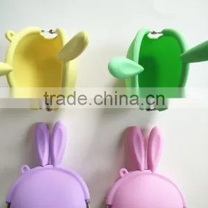 Rabbit Silicone Coin Purse for Wholesale Popular Designs Rubber TPR Silicone Wallet thumbnail-2