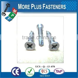 Hex Washer Head Or Round Head Phil Recess Self Drilling Screw Flat CSK Head Phil Recess Self Drilling Screw thumbnail-1