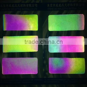 2016 China EN471 New Rainbow Multi-colored Reflective Vinyl Heat Transfer Film thumbnail-3