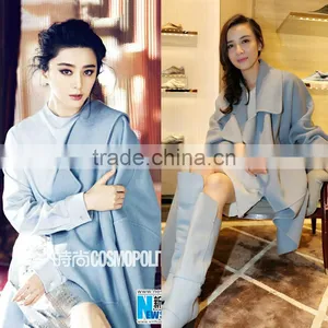 Woollen Coat Supper Start Lovely Style Blue Woollen Coat Factory Price thumbnail-5