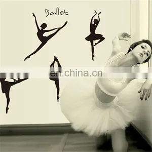 Modern Ballerina Girl Removable PVC Wall and Window Stickers thumbnail-2