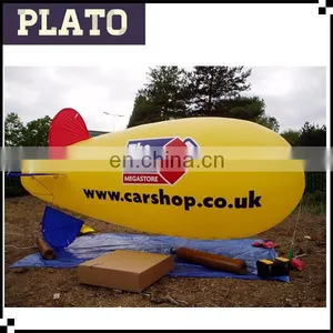 Yellow rc Blimp, Commercial Helium Airship, Outdoor Inflatable Zeppelin thumbnail-1