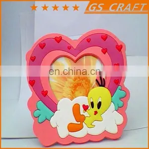Mini Heart Shaped Rubber Photo Frame Ornate With With Fancy Decorative Border/rubber Photo Frame thumbnail-1