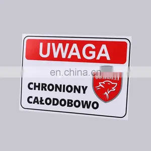 Professional Sign Factory High Quality Hanging Type Custom Text Printed Metal Aluminum Yard Sign thumbnail-1