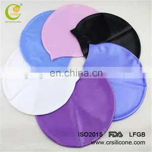 Kids Sports Silicone Material Swim Cap Flexible Durable Swimming Hat Black Yellow thumbnail-1