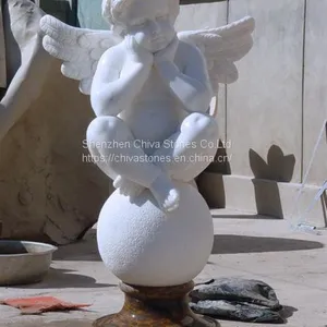 Marble Art Stone Sculpture Angel Carving Statue thumbnail-1