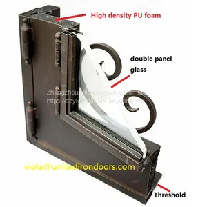 #002 Fashion Custom Wrought Iron Door thumbnail-4