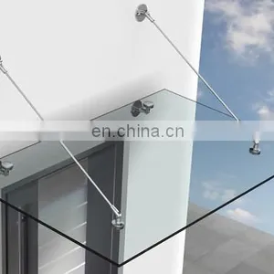 Stainless Steel 304 316 Glass Awning Sets Canopy System Floor Mounts Connector Fittings thumbnail-3