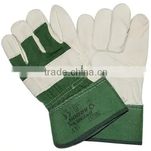 Green Cow Split Leather Glove, Full Palm thumbnail-1