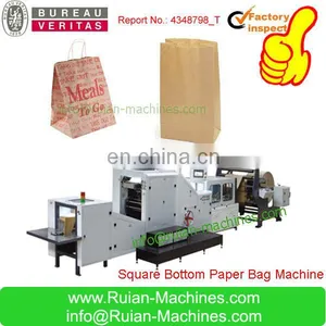 HAS VIDEO Square Bottom Gift Paper Bag Making Machine Price thumbnail-2