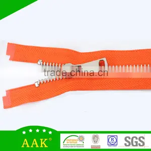 8# Metal Platinum Y Teeth Open End Zipper for Bags, Luggage thumbnail-2