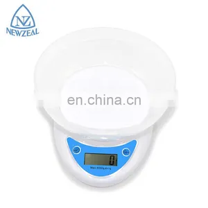 New Custom LCD 1g5Kg Big Weighing ABS Plastic Bowl Digital Kitchen Scale thumbnail-1