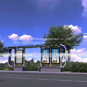 Rural LCD Advertising Machine Bus Shelter Platform Solar Bus Platform Billboard Customization Manufacturer thumbnail-1