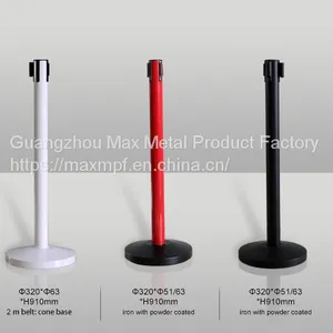 LG-B9 Brown Control Crowd Queue Barrier Belt Stanchions Pole thumbnail-4