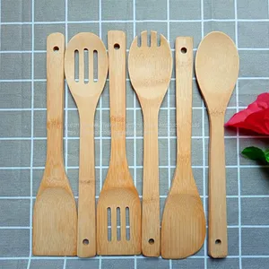 Bamboo Spoon and Fork,bamboo Knife Bamboo Kitchen Utensil Set Wholesale thumbnail-5