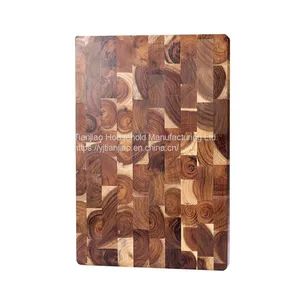 Premium OEM/Wholesale Custom Personalized Multifunction Acacia Wood Chopping Boards Block Kitchen Wooden End Grain Cutting Board thumbnail-1
