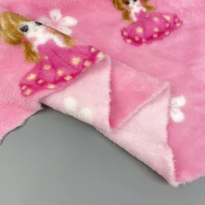 Wholesale of Spot Flannel Coral Velvet Cartoon Printed Home Clothes, Pajamas, Blankets, Home Textiles, Pillows, Slippers, Pet Clothing Fabrics thumbnail-5