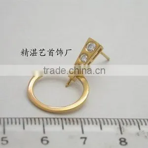 Copper/brass Rose Gold Earrings (Custom Design) thumbnail-1