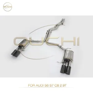 304 Stainless Steel Cat-Back Exhaust System for Audi S5 B9/Audi S6 S7 C8/S8 D4/SQ5 High Performance Exhaust Electronic Valve With Tips thumbnail-2