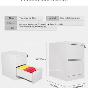 Cold Rolled Steel Hanging File Cabinet With Lock & Silent Slides for Office Administration | Holds 200 Folders per Drawer thumbnail-4