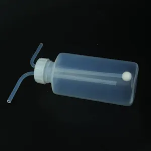 Teflon Pfa Gas Washing Bottle, Polytetrafluoroethylene Gas Absorption Bottle With Connector and Valve, Customizable thumbnail-2