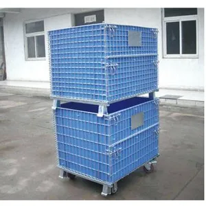 Galvanized Metal Wire Storage Cage Container thumbnail-5