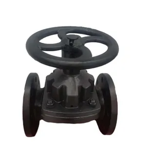 Cast Iron Lined Manual Flange DDIaphragm Valve Rubber Corrosion-Resistant Acid Alkali Resistant for Water Media thumbnail-6