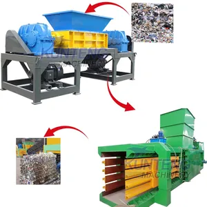 MSW Shredder Carton Box Shredder Machine Plastic Shredding and Baling Machine EPC thumbnail-1